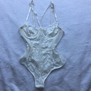 Forever 21 white lace bodysuit